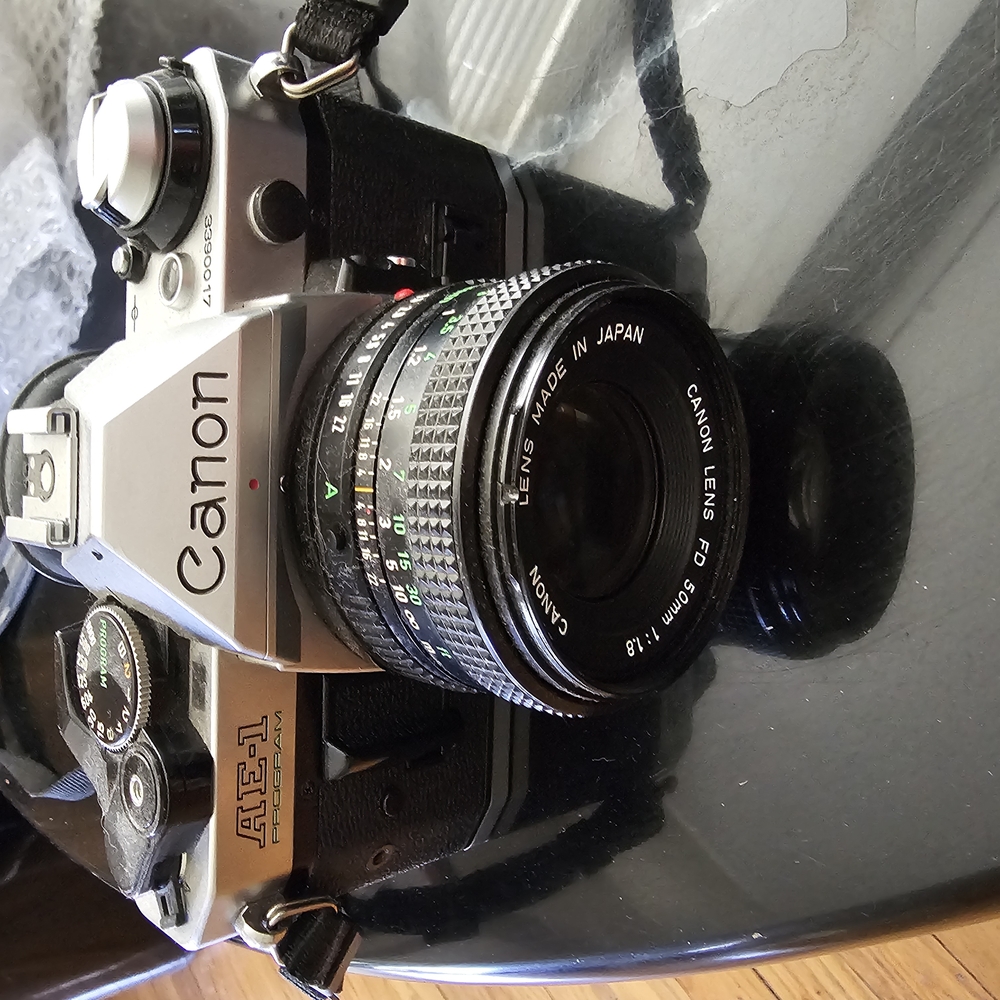 Canon Vintage 35mm Film Camera Silver and Black